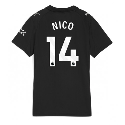 Lacne Ženy Futbalové dres Manchester City Nico Gonzalez #14 2025-26 Krátky Rukáv - Preč